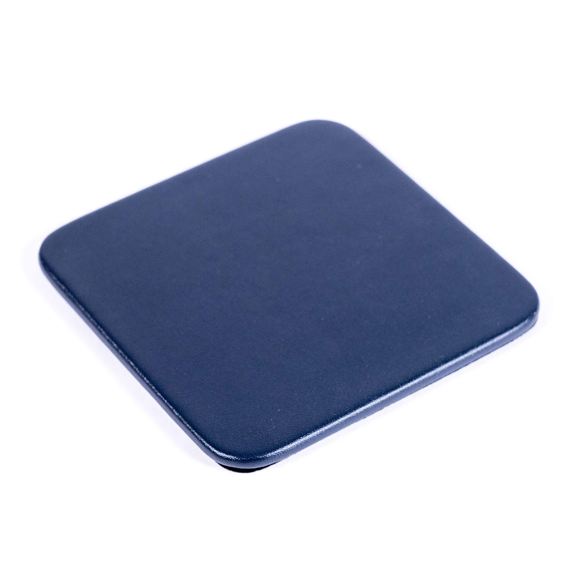 Navy Blue Leather 4 Square Coaster Set w/ Holder Navy Blue Leather 4 Square Coaster Set w/ Holder