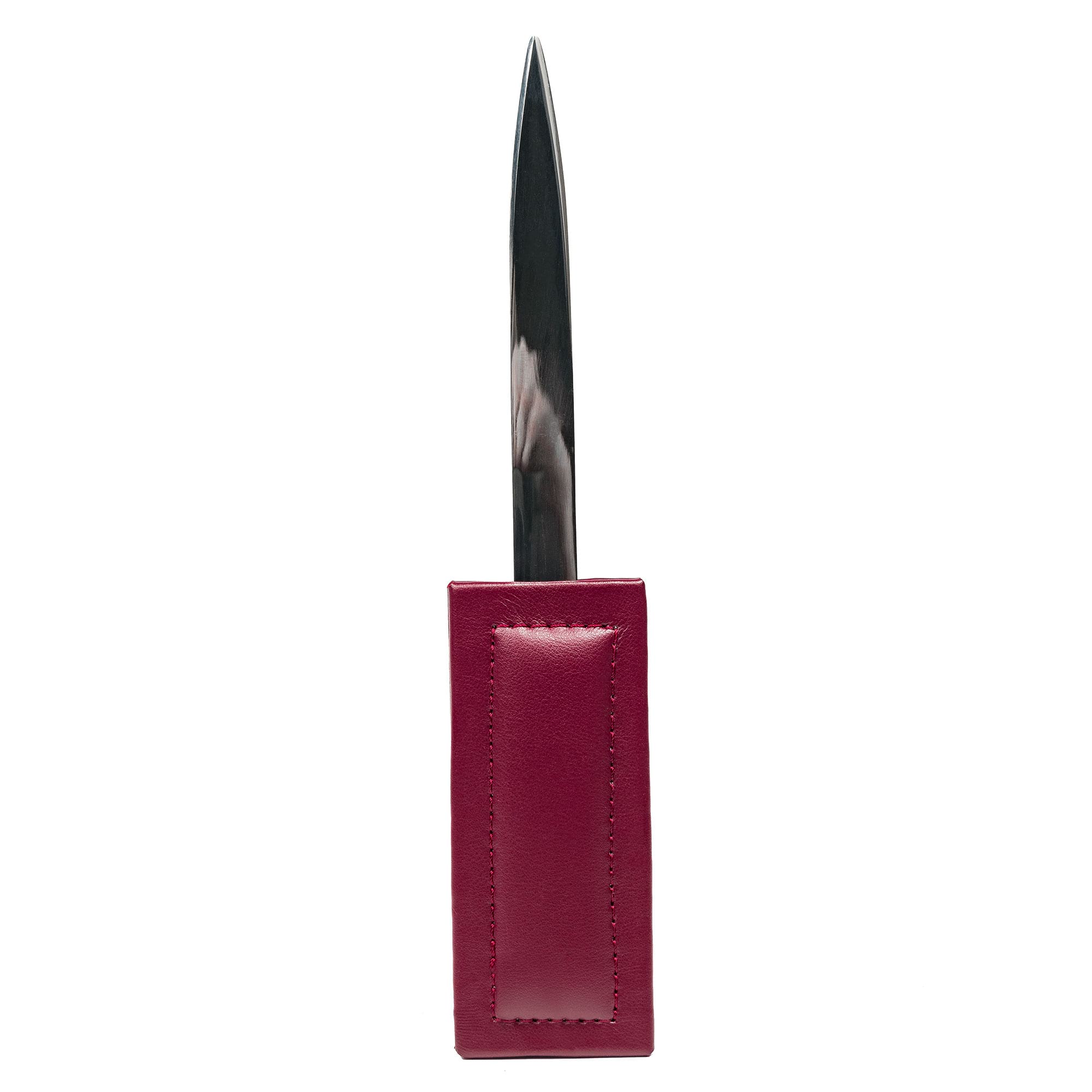 Burgundy Bonded Leather Letter Opener Burgundy Bonded Leather Letter Opener