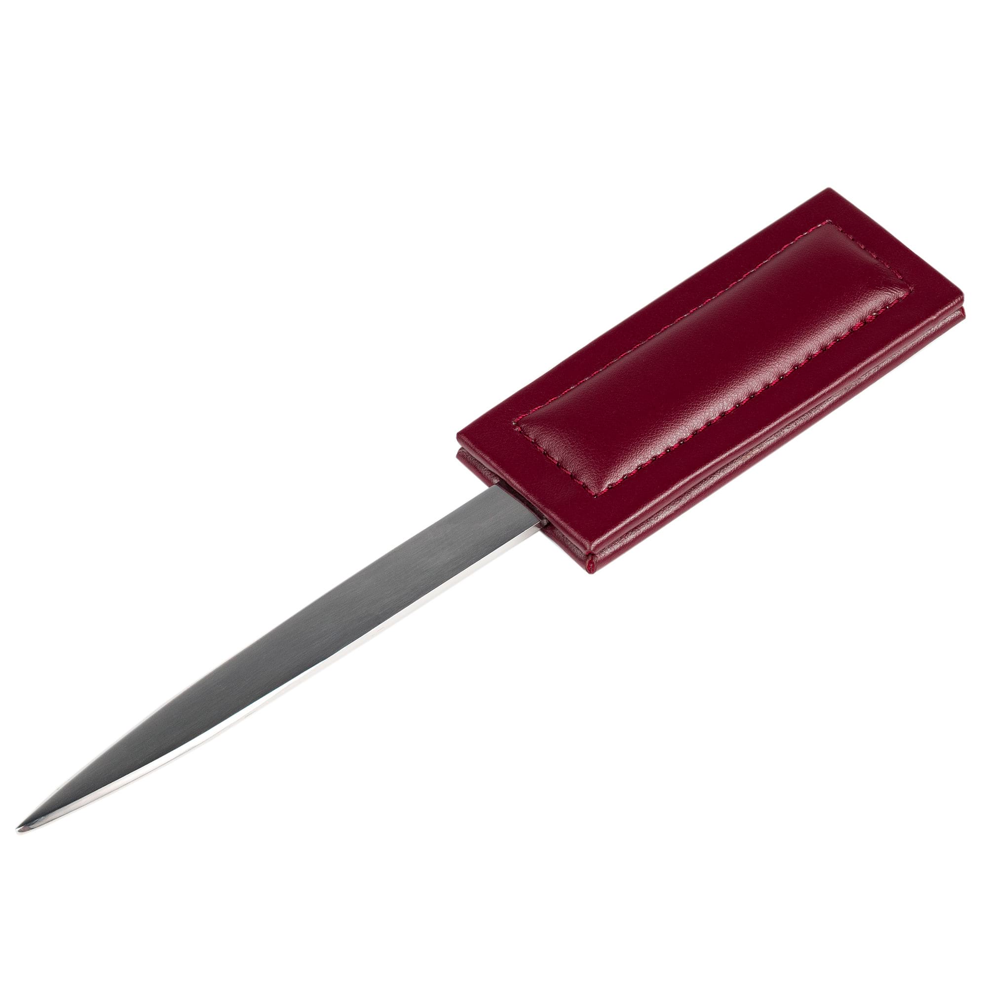 Burgundy Bonded Leather Letter Opener Burgundy Bonded Leather Letter Opener