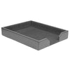 Gray Bonded Leather Letter Tray Gray Bonded Leather Letter Tray