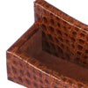 Protacini Cognac Brown Italian Crocodile Leather Business Card Holder Protacini Cognac Brown Italian Crocodile Leather Business Card Holder