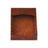 Protacini Cognac Brown Italian Crocodile Leather Memo Holder Protacini Cognac Brown Italian Crocodile Leather Memo Holder
