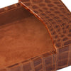 Protacini Cognac Brown Italian Crocodile Leather Memo Holder Protacini Cognac Brown Italian Crocodile Leather Memo Holder