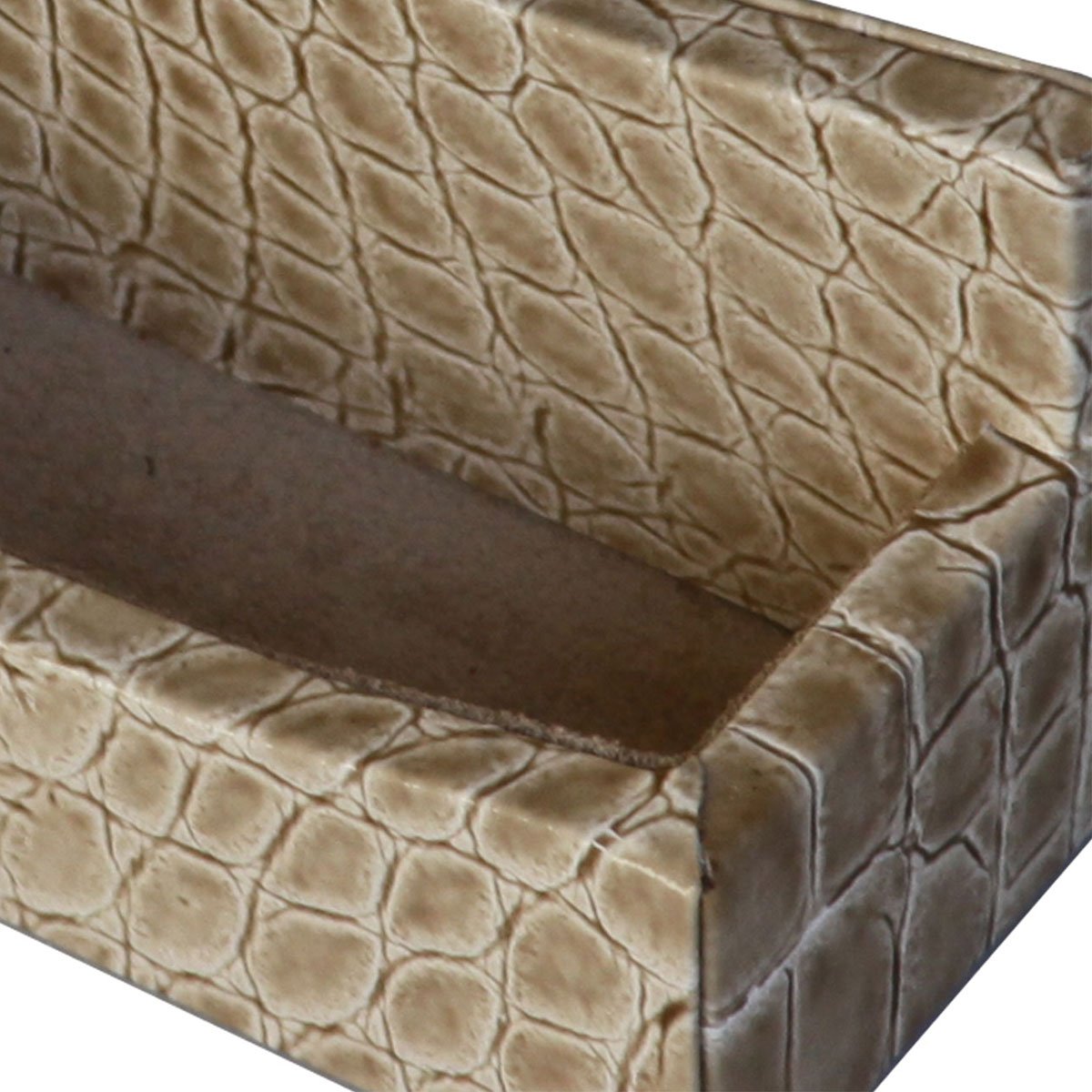 Protacini Breeze Beige Italian Crocodile Leather Business Card Holder Protacini Breeze Beige Italian Crocodile Leather Business Card Holder