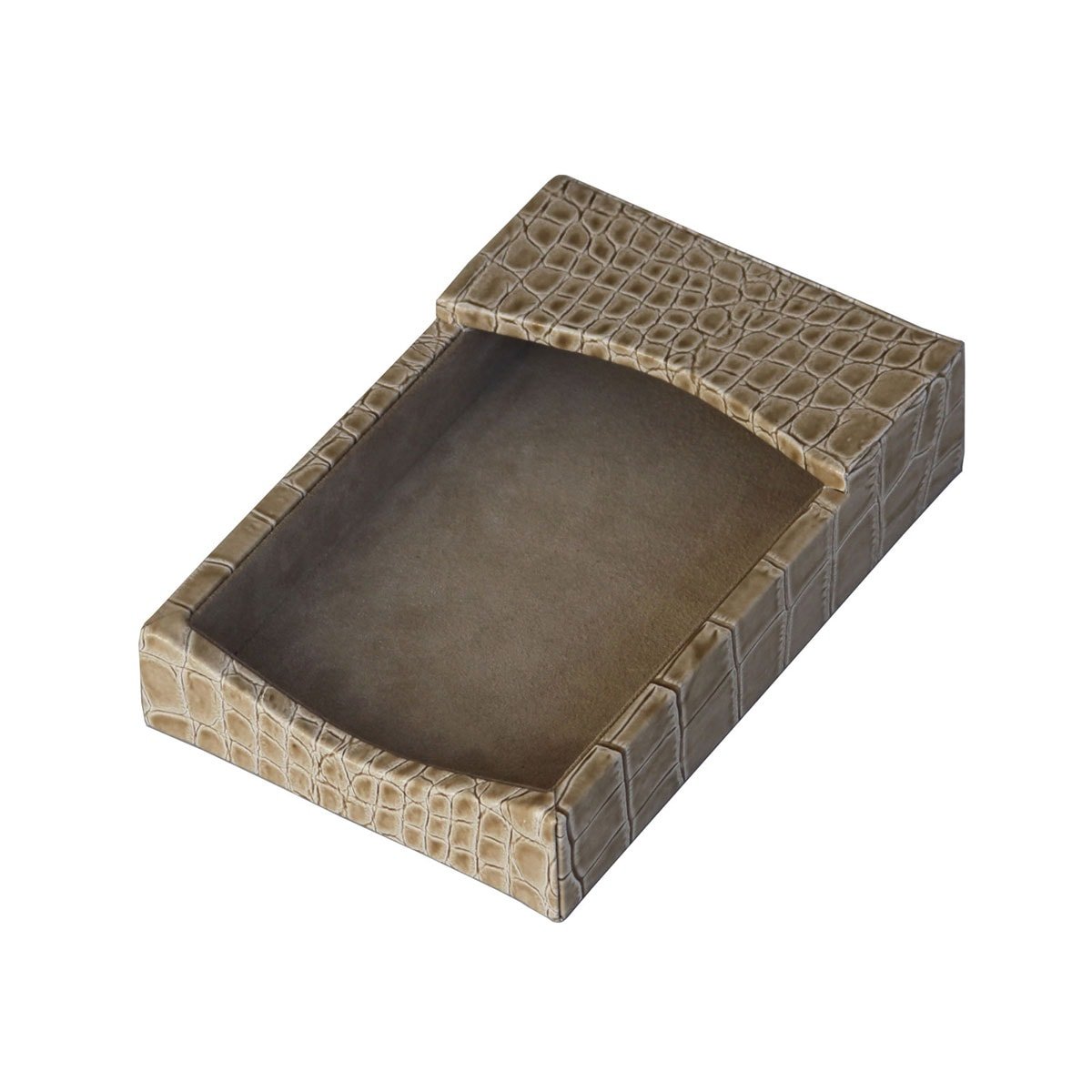 Protacini Breeze Beige Italian Crocodile Leather 4 x 6 Memo Holder Protacini Breeze Beige Italian Crocodile Leather 4 x 6 Memo Holder