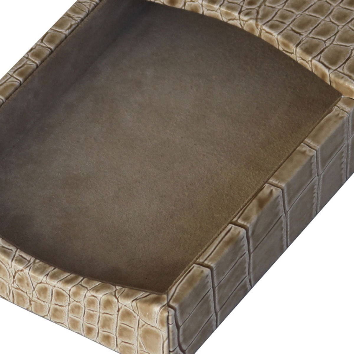 Protacini Breeze Beige Italian Crocodile Leather 4 x 6 Memo Holder Protacini Breeze Beige Italian Crocodile Leather 4 x 6 Memo Holder