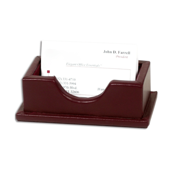 Burgundy Leather Business Card Holder Burgundy Leather Business Card Holder
