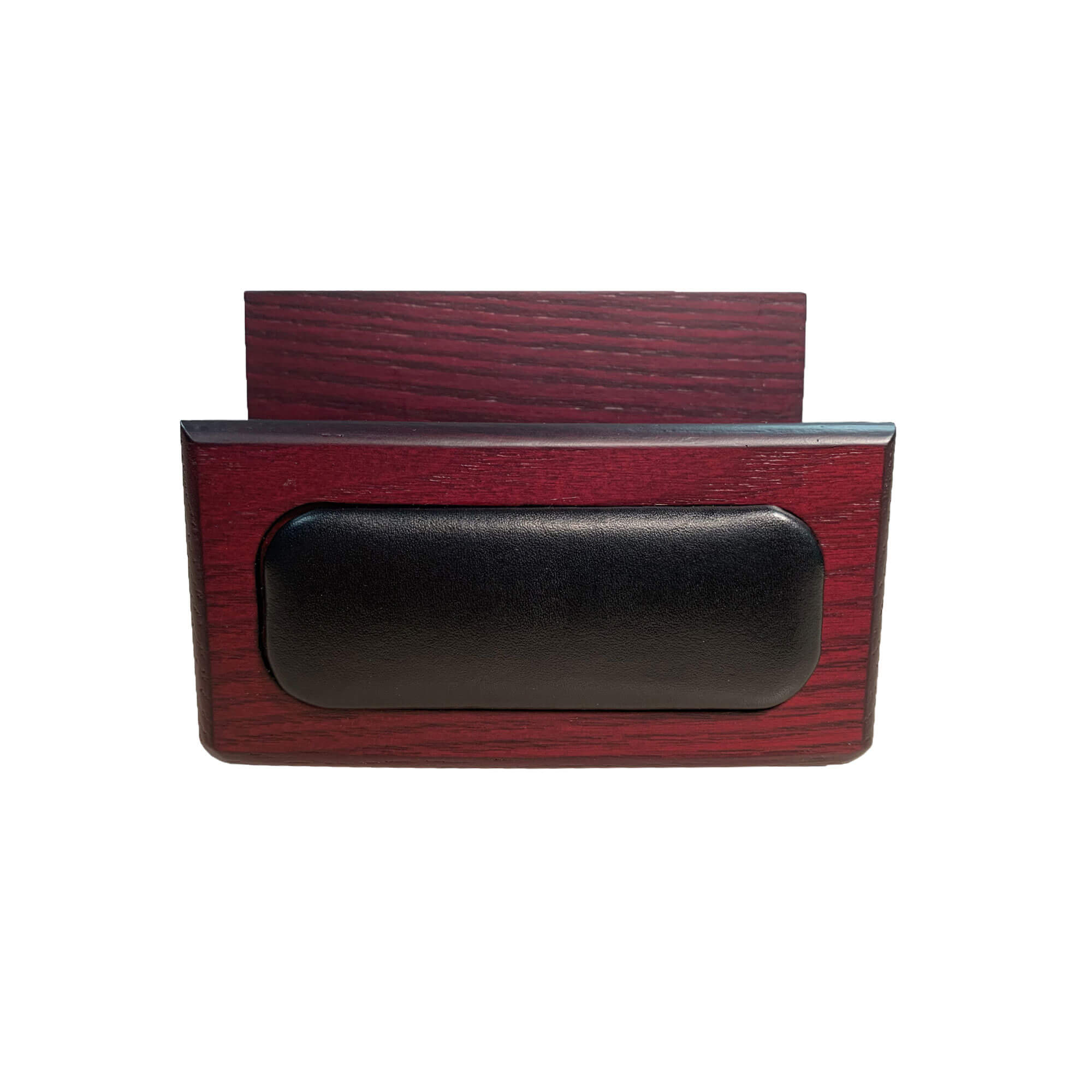 Mahogany (Rosewood) & Black Leather Business Card Holder Mahogany (Rosewood) & Black Leather Business Card Holder