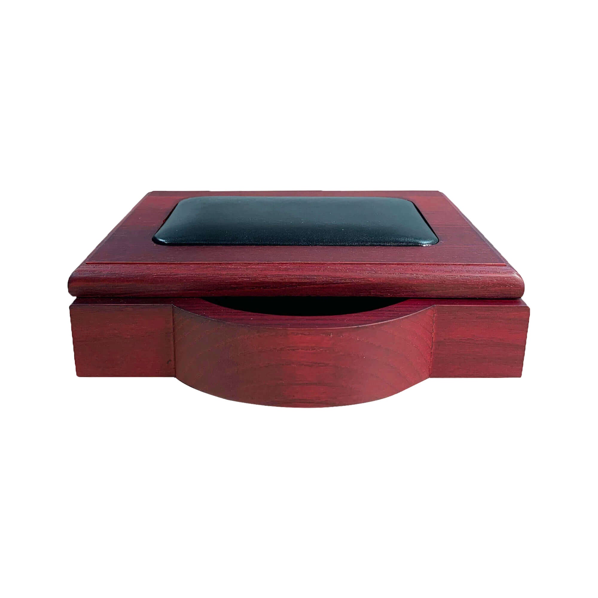 Mahogany (Rosewood) & Black Leather 4 x 6 Memo Holder Mahogany (Rosewood) & Black Leather 4 x 6 Memo Holder