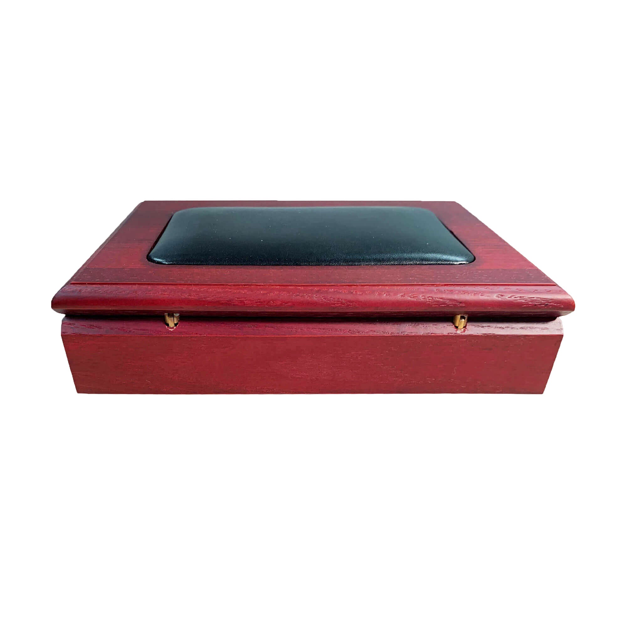Mahogany (Rosewood) & Black Leather 4 x 6 Memo Holder Mahogany (Rosewood) & Black Leather 4 x 6 Memo Holder