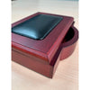 Mahogany (Rosewood) & Black Leather 4 x 6 Memo Holder Mahogany (Rosewood) & Black Leather 4 x 6 Memo Holder