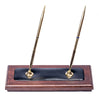 Walnut & Leather Double Pen Stand Walnut & Leather Double Pen Stand