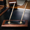 Walnut & Leather Double Pen Stand Walnut & Leather Double Pen Stand