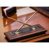 Walnut & Leather Double Pen Stand Walnut & Leather Double Pen Stand