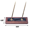 Walnut & Leather Double Pen Stand Walnut & Leather Double Pen Stand