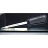 Classic Black Leather 8pc Desk Set, Silver Accent Classic Black Leather 8pc Desk Set, Silver Accent