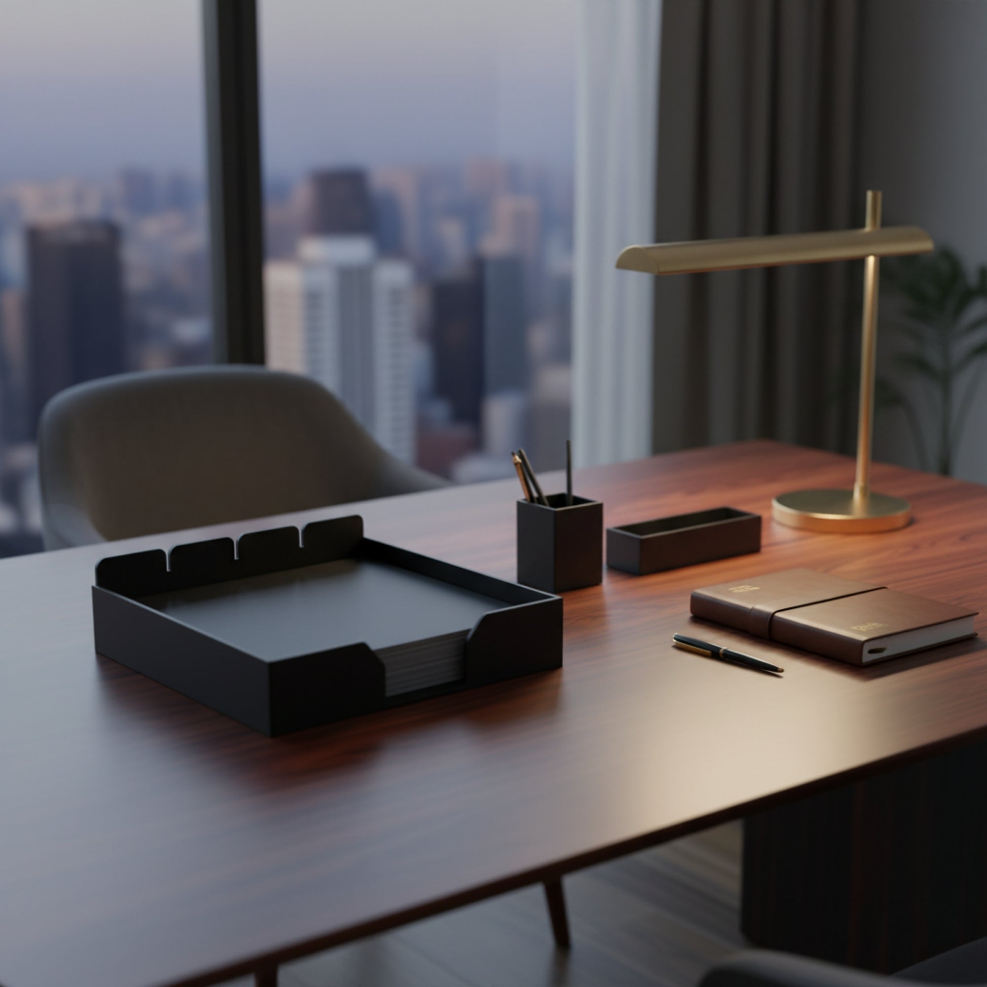 10 Seat Black Leatherette Conference Room Set w/ Square Coasters 10 Seat Black Leatherette Conference Room Set w/ Square Coasters