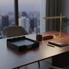 10 Seat Black Leatherette Conference Room Set w/ Square Coasters 10 Seat Black Leatherette Conference Room Set w/ Square Coasters