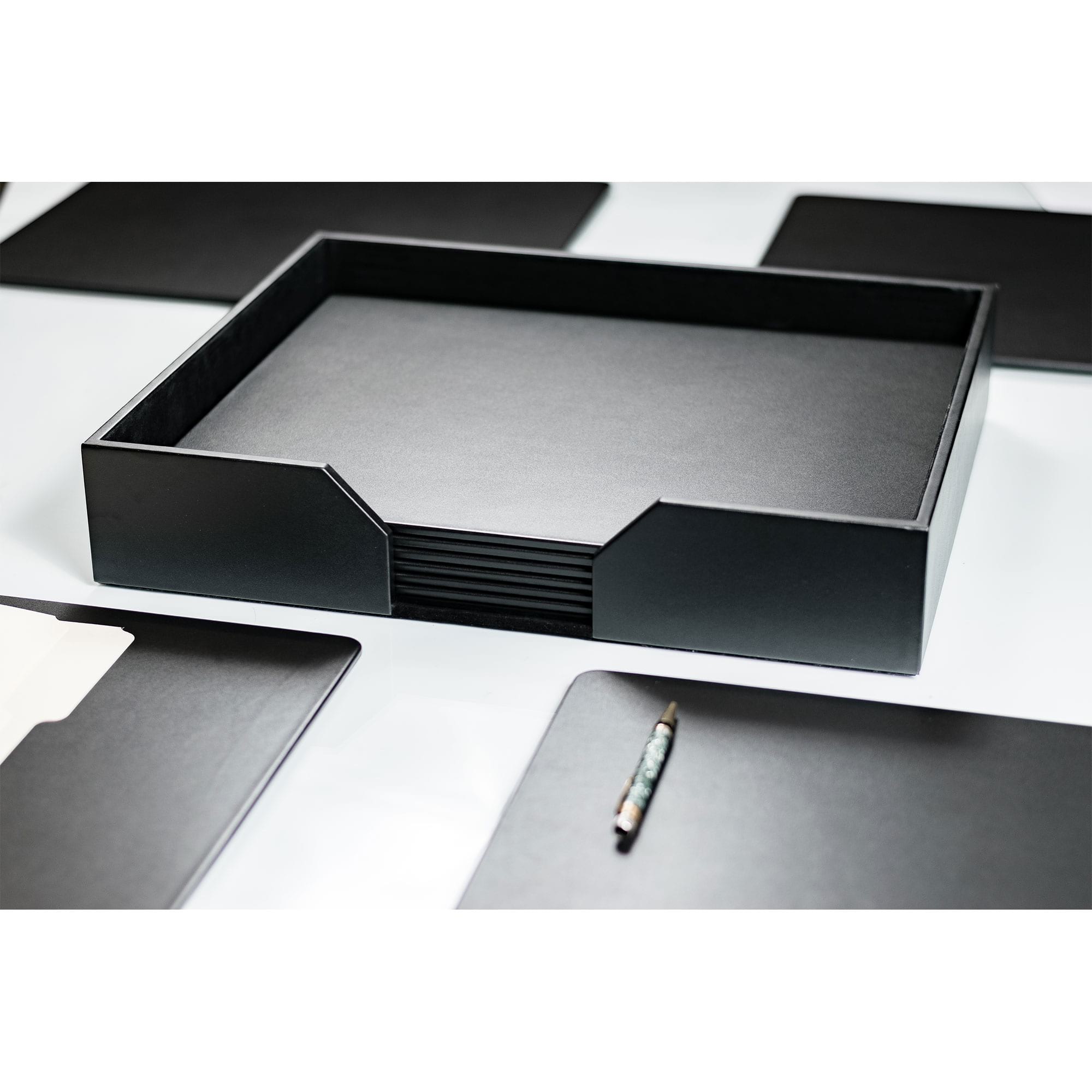 10 Seat Black Leatherette Conference Room Set, 17 x 14 Size Pads 10 Seat Black Leatherette Conference Room Set, 17 x 14 Size Pads