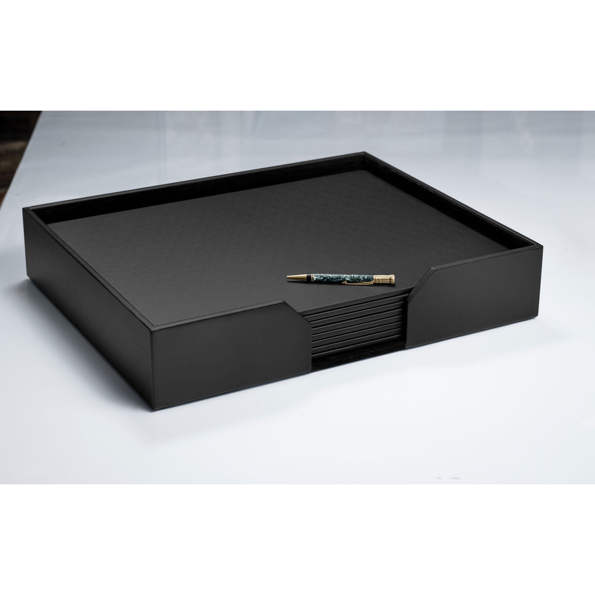 8 Seat Black Leatherette Conference Room Set, 20 x 16 Size Pads 8 Seat Black Leatherette Conference Room Set, 20 x 16 Size Pads