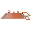 Rustic (Sienna) Brown Leather Desk Set, 7pc Rustic (Sienna) Brown Leather Desk Set, 7pc