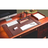 Chocolate Brown Leather 5pc Desk Set Chocolate Brown Leather 5pc Desk Set