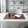 Chocolate Brown Leather 5pc Desk Set Chocolate Brown Leather 5pc Desk Set