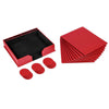 10 Seat Red Leather Conference Room Set w/ Square Coasters 10 Seat Red Leather Conference Room Set w/ Square Coasters