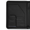 Classic Black Leather Padfolio with Zipper Classic Black Leather Padfolio with Zipper