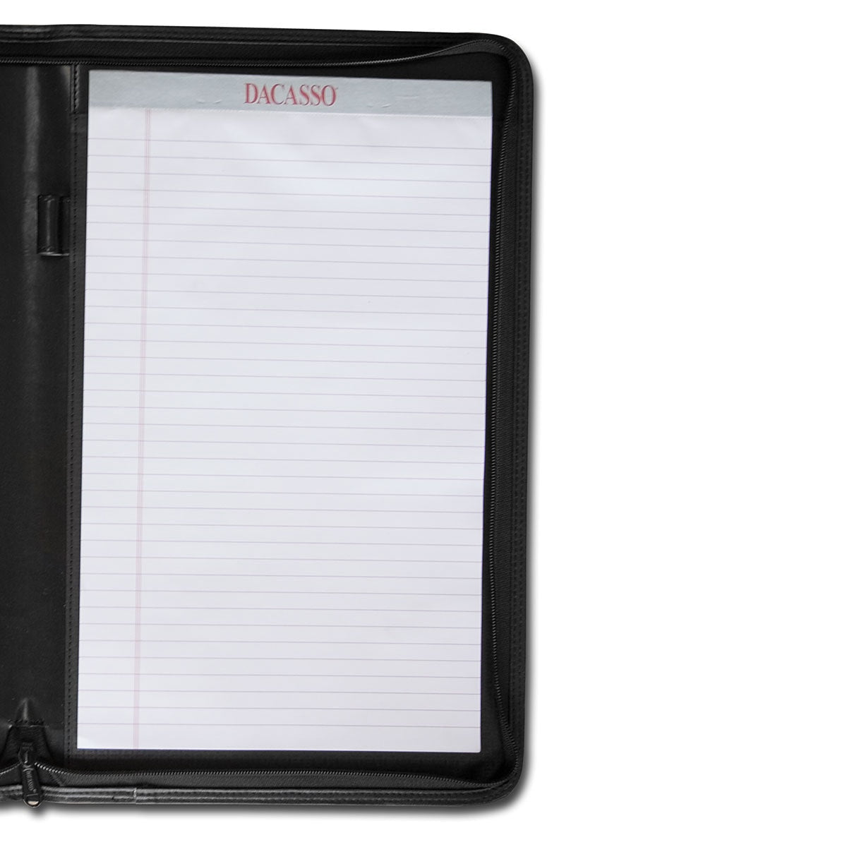 Classic Black Leather Legal Size Padfolio with Zipper Classic Black Leather Legal Size Padfolio with Zipper