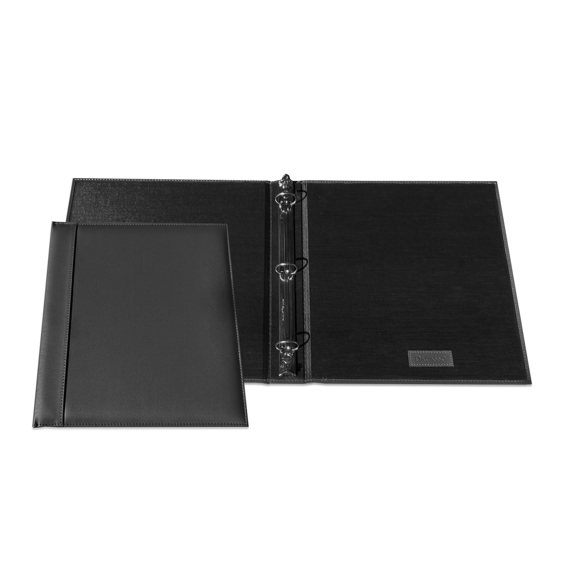 Black Top-Grain Leather 1 Ring Binder Black Top-Grain Leather 1 Ring Binder