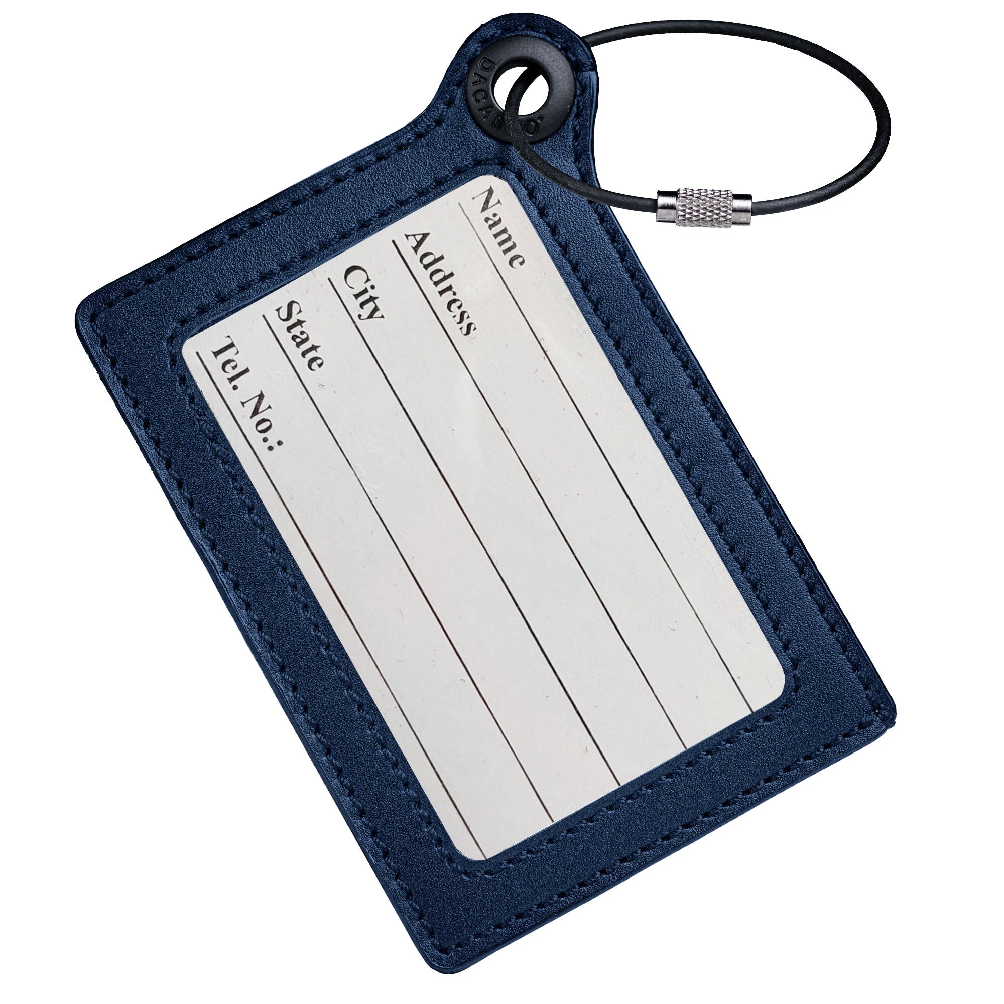 🎁 Travelers Envy Leather Luggage Tag with Metal Cable - Navy Blue (100% off) 🎁 Travelers Envy Leather Luggage Tag with Metal Cable - Navy Blue (100% off)