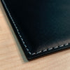 Black Leatherette Low Profile Coaster w/ White Stitching - CLEARANCE Black Leatherette Low Profile Coaster w/ White Stitching - CLEARANCE