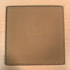 Black Leatherette Low Profile Coaster w/ White Stitching Black Leatherette Low Profile Coaster w/ White Stitching