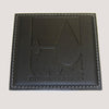 Black Leatherette Low Profile Coaster w/ White Stitching Black Leatherette Low Profile Coaster w/ White Stitching