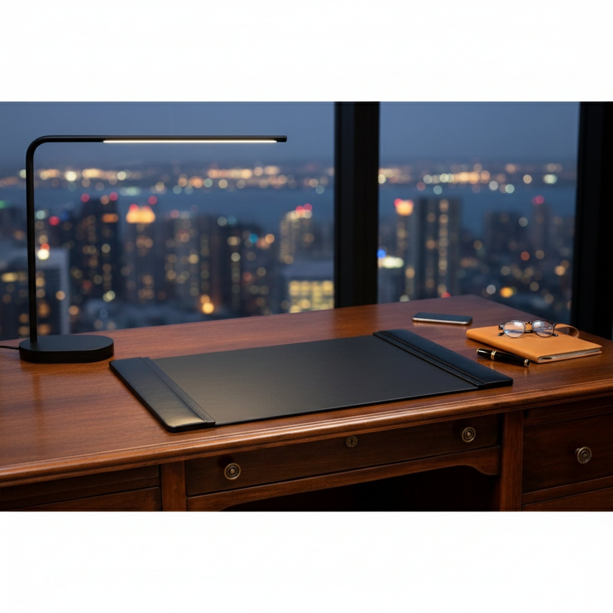 Black Leather Desk Pad, 25.5 x 17.25 Black Leather Desk Pad, 25.5 x 17.25