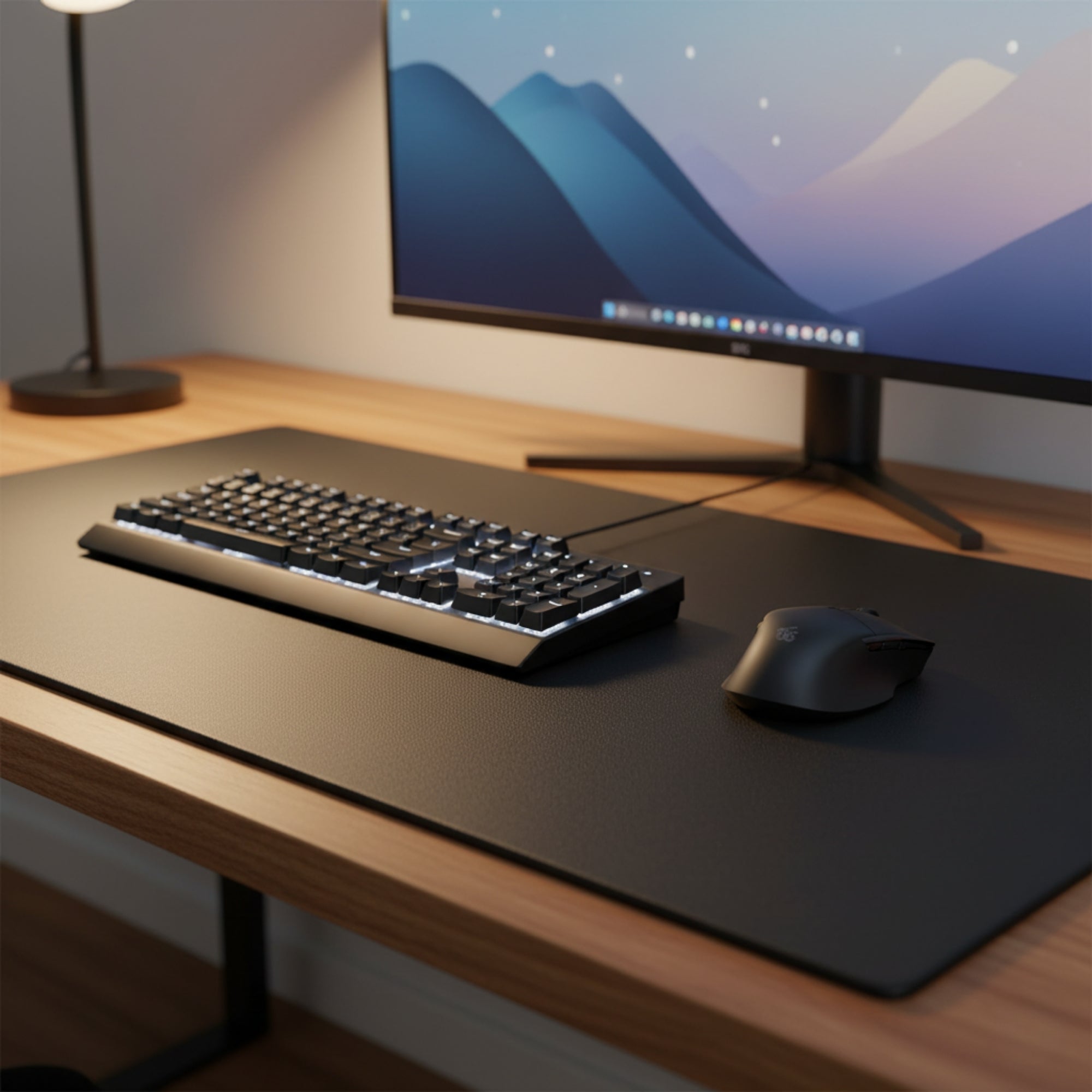 Black Leather Desk Pad w/out Rails, 38 x 24 Black Leather Desk Pad w/out Rails, 38 x 24