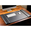 Classic Black Leather 34 x 20 Desk Mat with Folding Side Rails Classic Black Leather 34 x 20 Desk Mat with Folding Side Rails