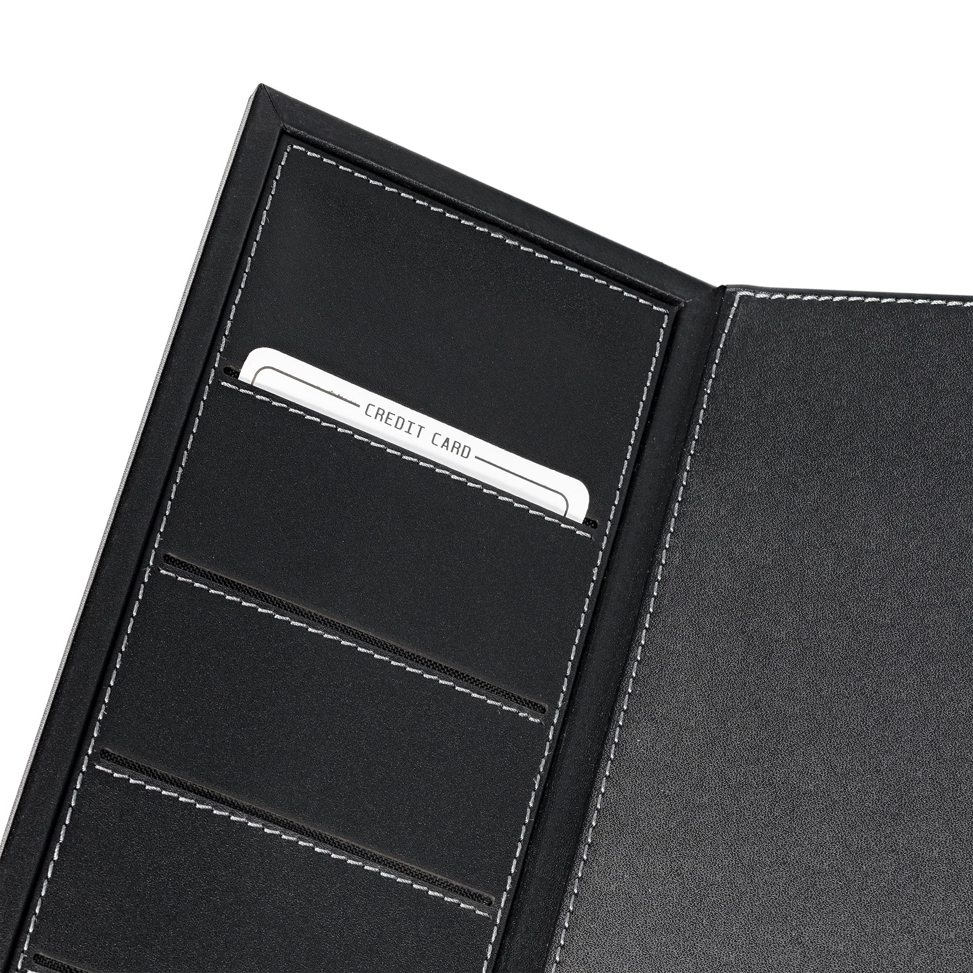 Classic Black Leather 34 x 20 Desk Mat with Folding Side Rails Classic Black Leather 34 x 20 Desk Mat with Folding Side Rails
