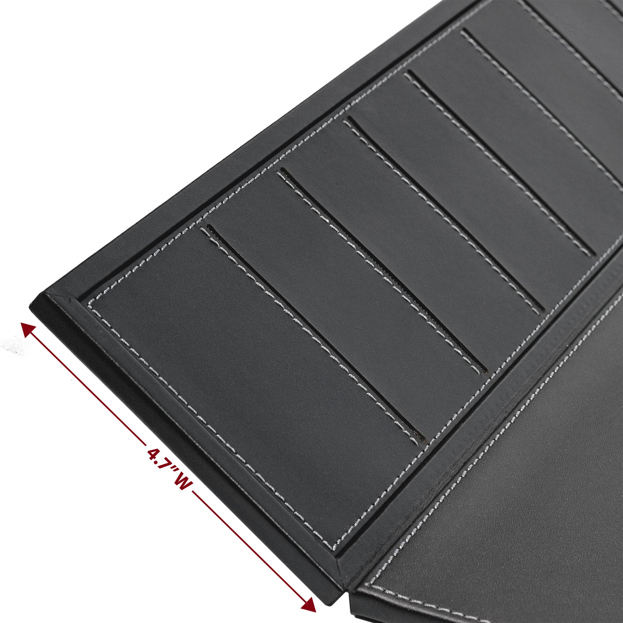 Classic Black Leather 34 x 20 Desk Mat with Folding Side Rails Classic Black Leather 34 x 20 Desk Mat with Folding Side Rails