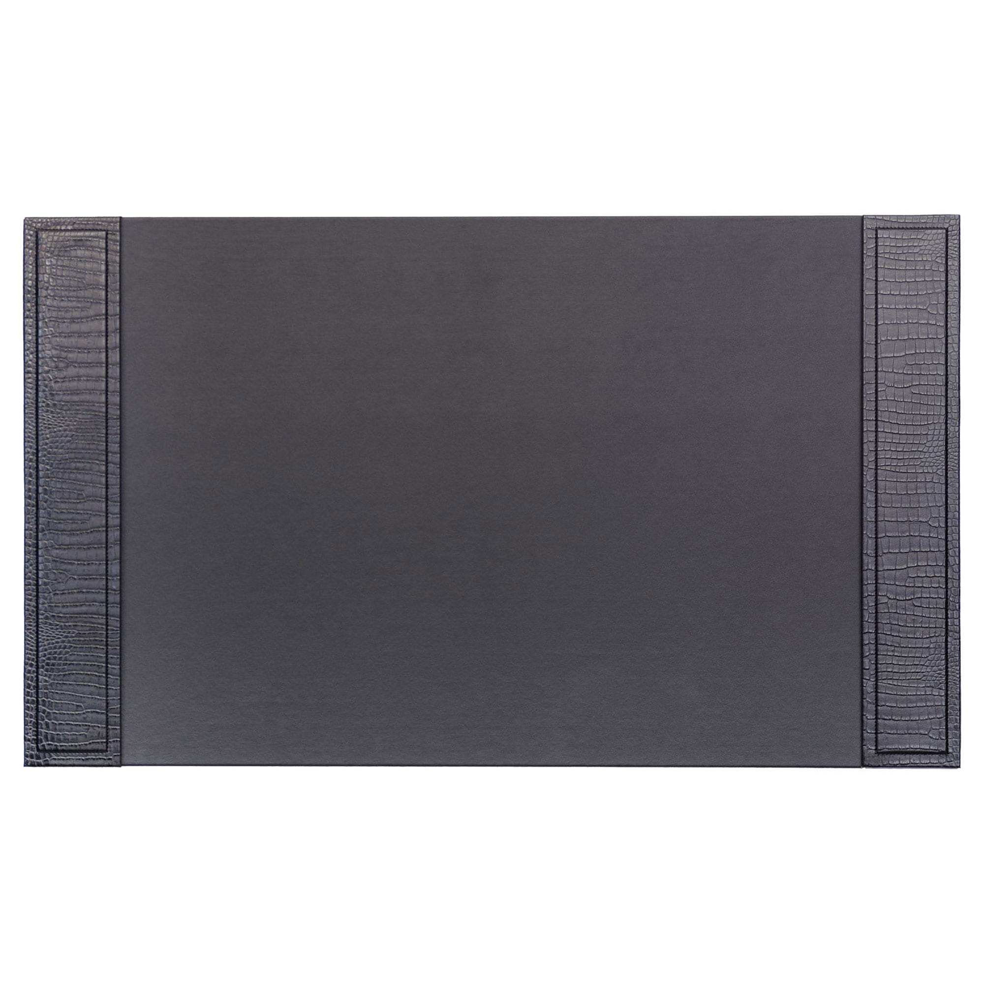 Black Crocodile Embossed Leather Desk Pad, 34 x 20 Black Crocodile Embossed Leather Desk Pad, 34 x 20