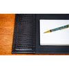 Black Crocodile Embossed Leather Desk Pad, 34 x 20 Black Crocodile Embossed Leather Desk Pad, 34 x 20