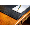 Black Crocodile Embossed Leather Desk Pad, 34 x 20 Black Crocodile Embossed Leather Desk Pad, 34 x 20