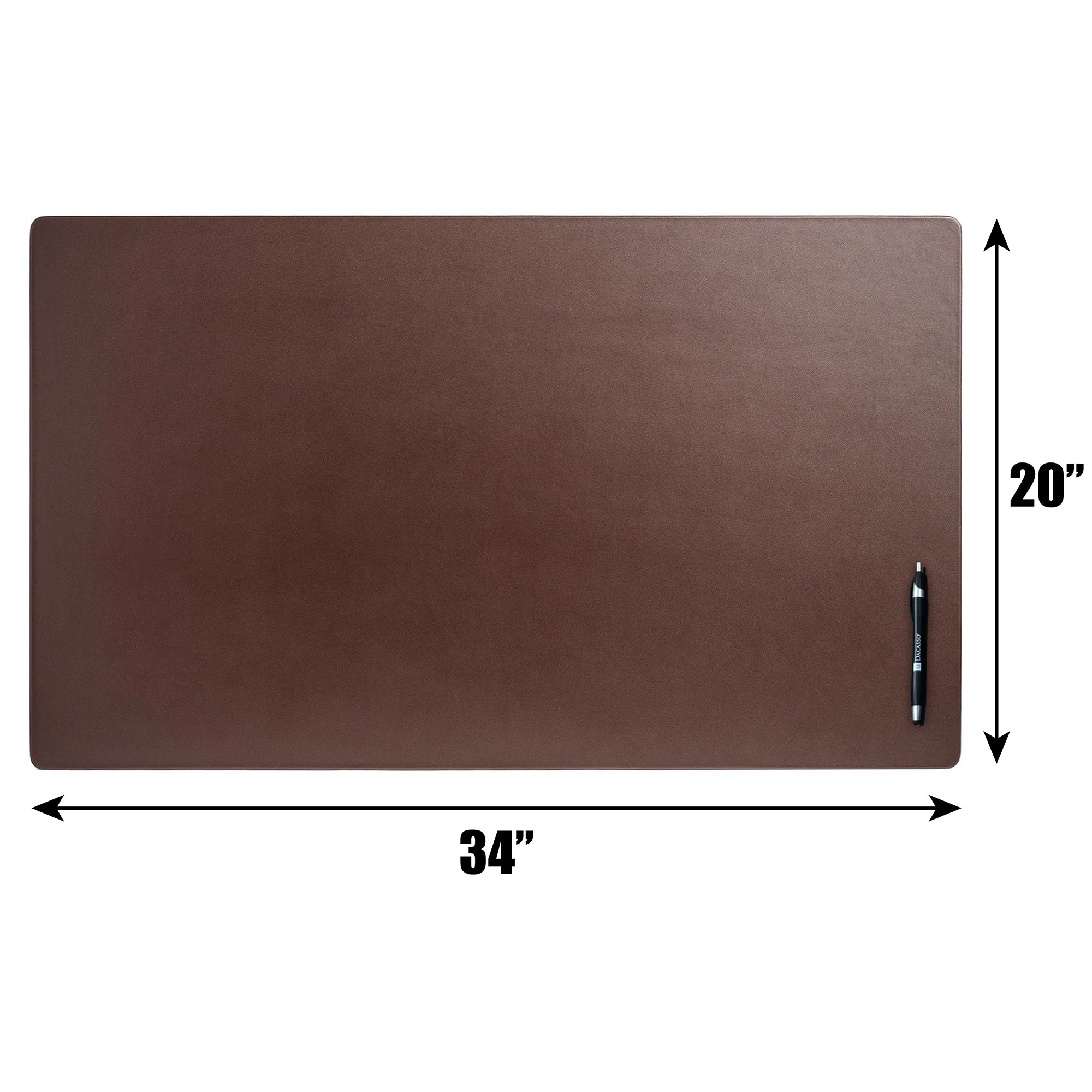 Chocolate Brown Leather Desk Pad w/out Rails, 34 x 20 Chocolate Brown Leather Desk Pad w/out Rails, 34 x 20