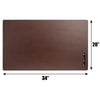 Chocolate Brown Leather Desk Pad w/out Rails, 34 x 20 Chocolate Brown Leather Desk Pad w/out Rails, 34 x 20