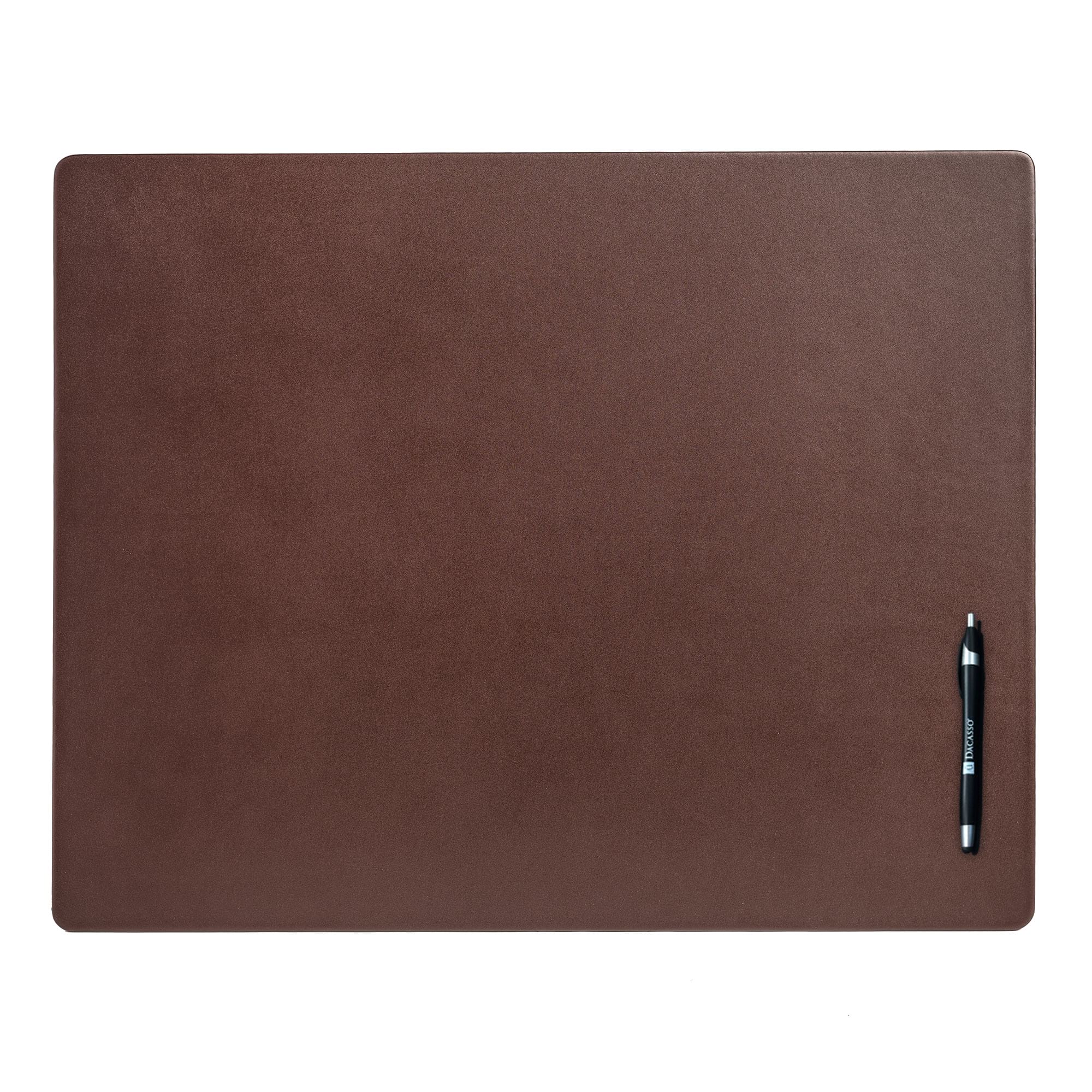 Chocolate Brown Leather Desk Pad w/out Rails, 24 x 19 Chocolate Brown Leather Desk Pad w/out Rails, 24 x 19