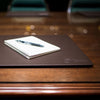 Chocolate Brown Leather Conference Table Pad, 20 x 16 Chocolate Brown Leather Conference Table Pad, 20 x 16