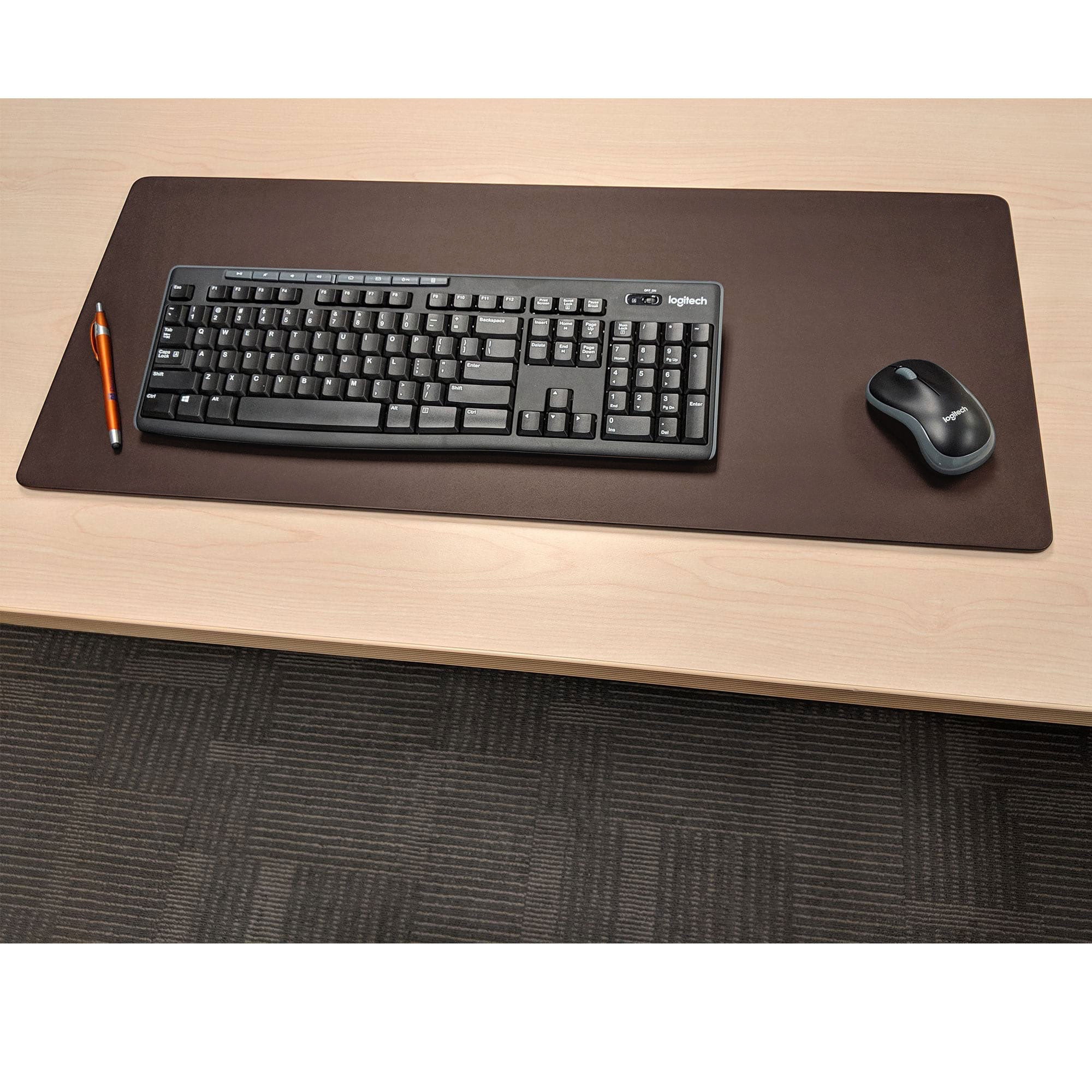 Chocolate Brown Leatherette Keyboard/Mouse Desk Pad, 30 x 12.5 Chocolate Brown Leatherette Keyboard/Mouse Desk Pad, 30 x 12.5