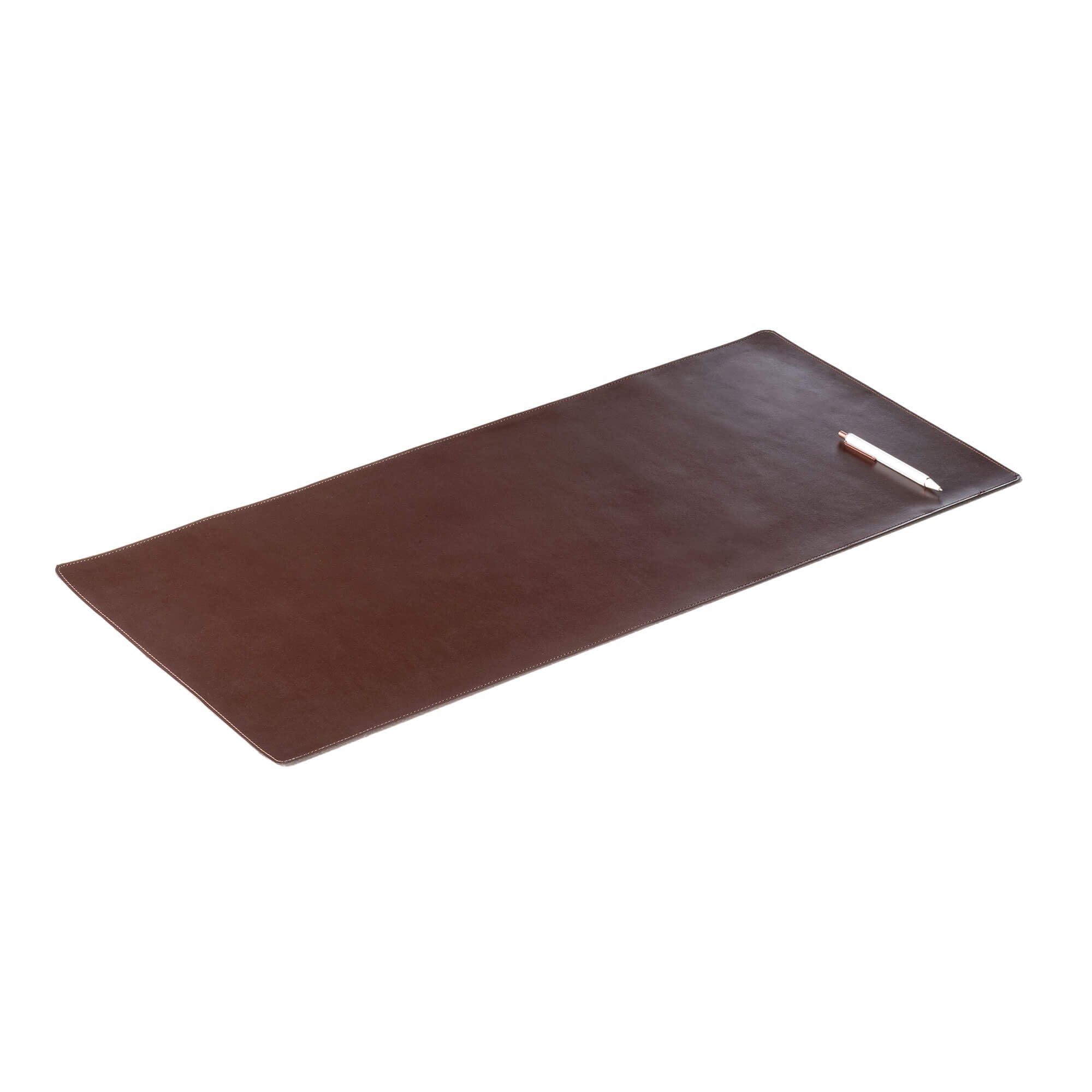 Dark Brown Bonded Leather No Core Rollable Desk Mat, 32 x 15 Dark Brown Bonded Leather No Core Rollable Desk Mat, 32 x 15