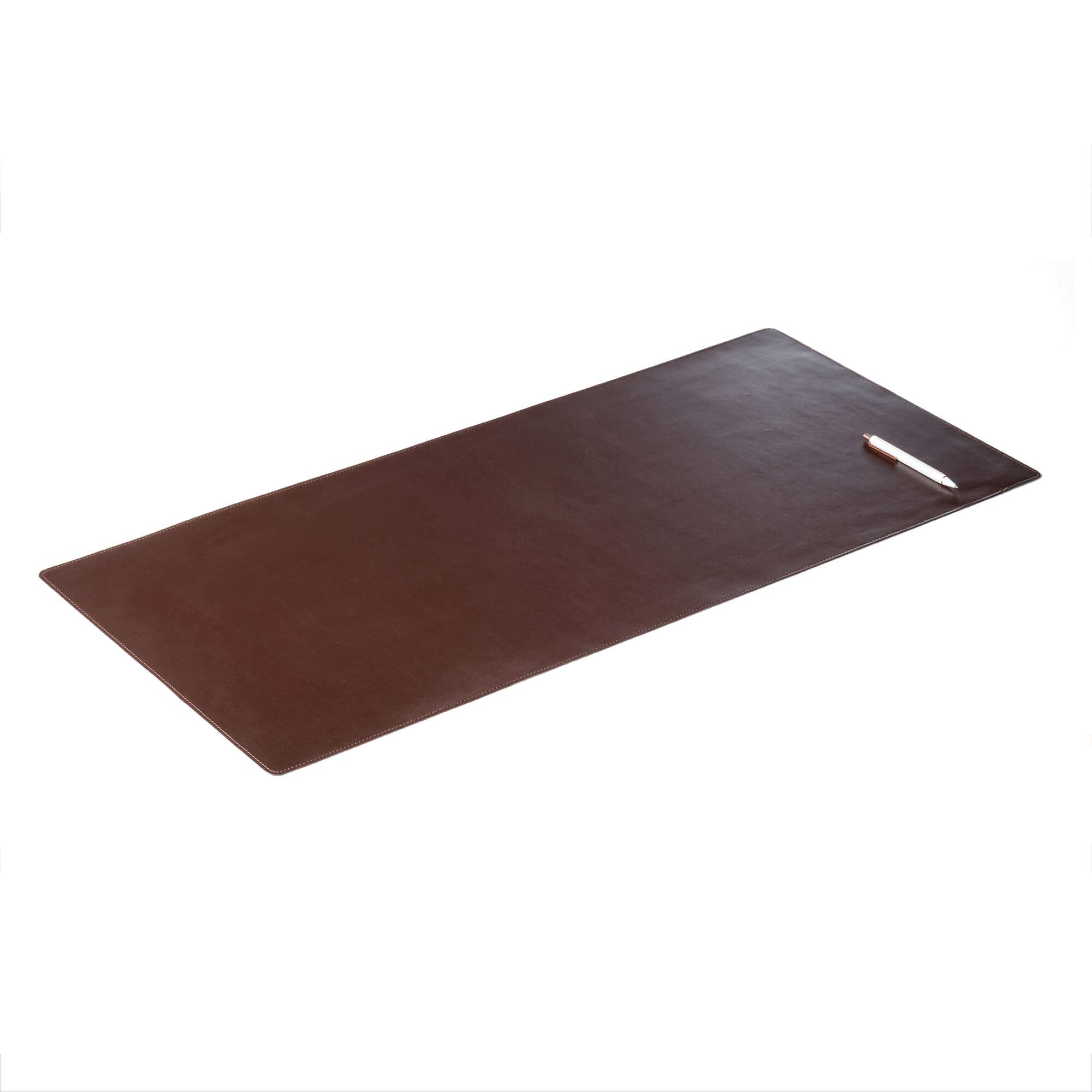 Dark Brown Bonded Leather No Core Rollable Desk Mat, 36 x 17 Dark Brown Bonded Leather No Core Rollable Desk Mat, 36 x 17